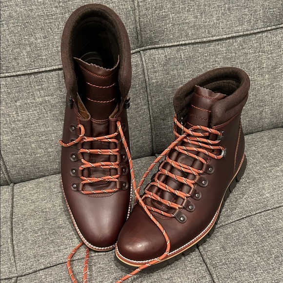 Cole Haan Other - Men's ZERØGRAND Waterproof Hiking Boots Brown Leather
